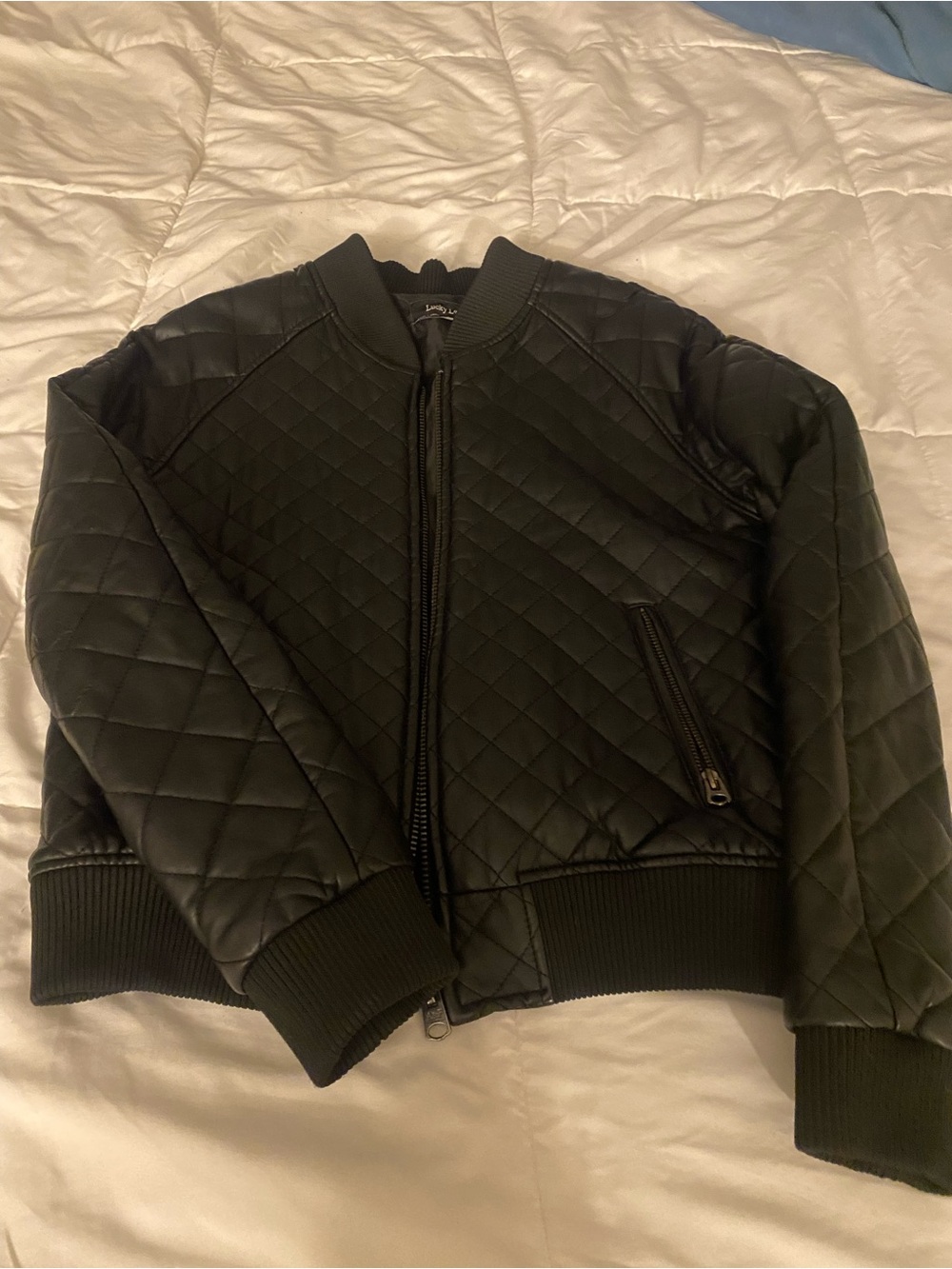 Quilted Bomber Jacket - Black
